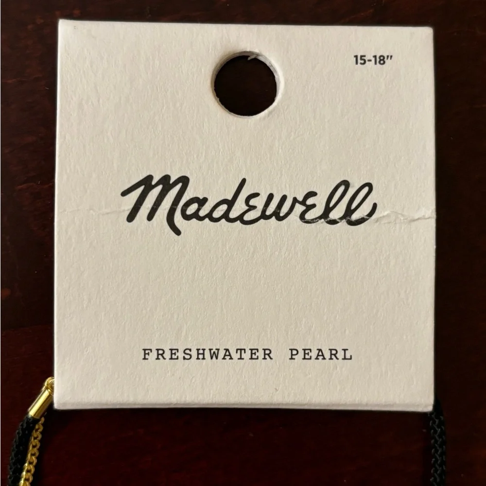 BRAND NEW Madewell Organic Freshwater Pearl Cord Necklace - Picture 11 of 11